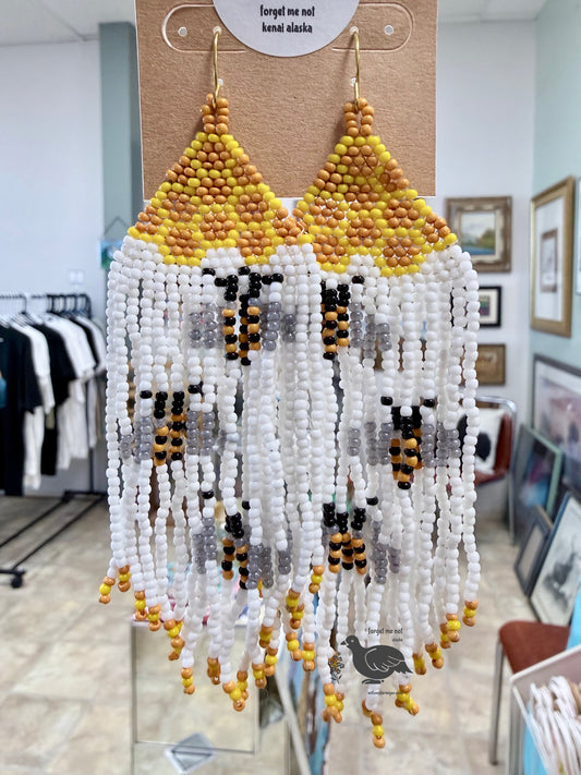 Alaska Bumblebees Bead Earrings