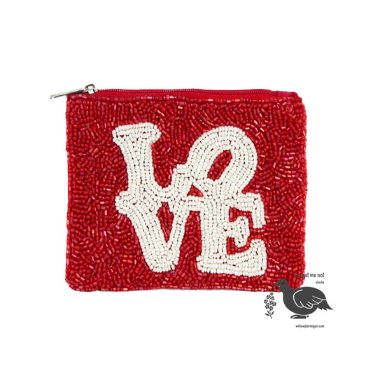 LOVE Bead Mini Pouch Bag