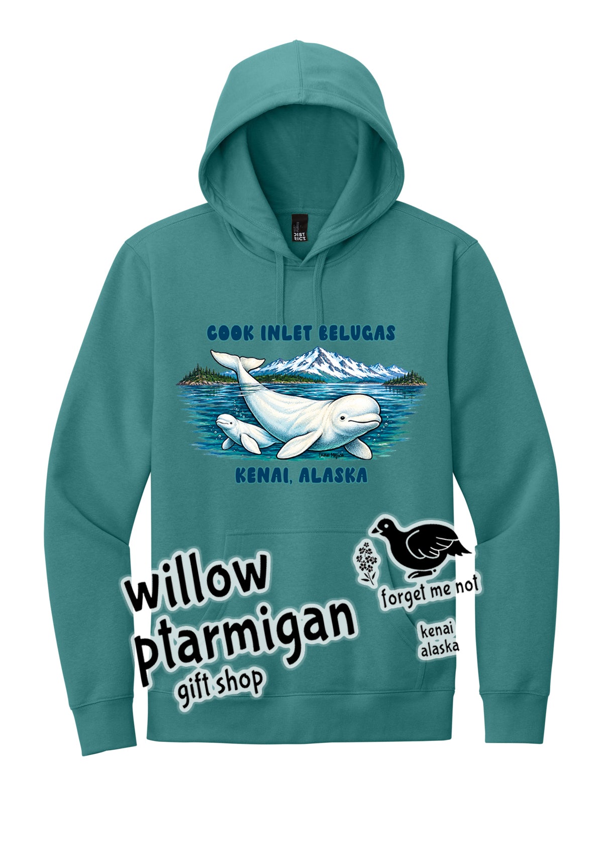 Cook Inlet Belugas Kenai Alaska Hoodie (Pre-Order $50 Special)